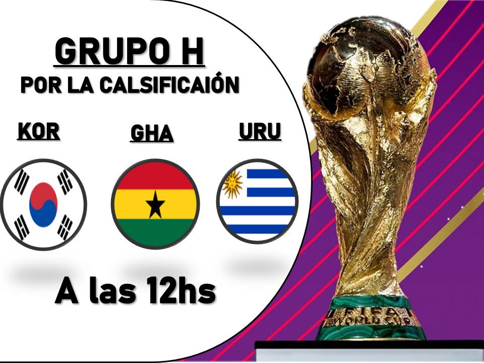 PORTUGAL YA ESTÁ, HOY SE DEFINE EL SEGUNDO DEL GRUPO H, VAMOS URUGUAY